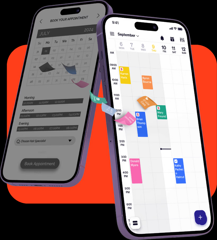 AppointFix app screens